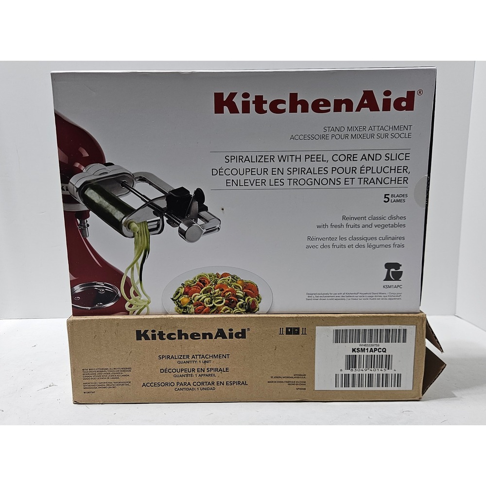 KitchenAid Spiralizer Attachment KSM1APC KitchenAid 5-Blade Stand Mixer Silver